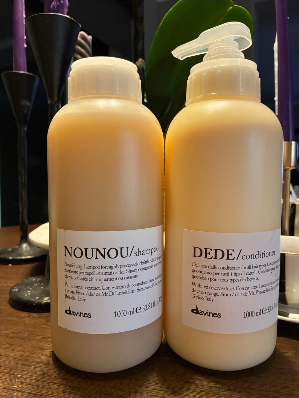 Davines Nounou Shampoo & Dede Conditioner LITER Set